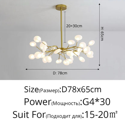 Modern Nordic gorgeous LED chandelier ceiling lamp