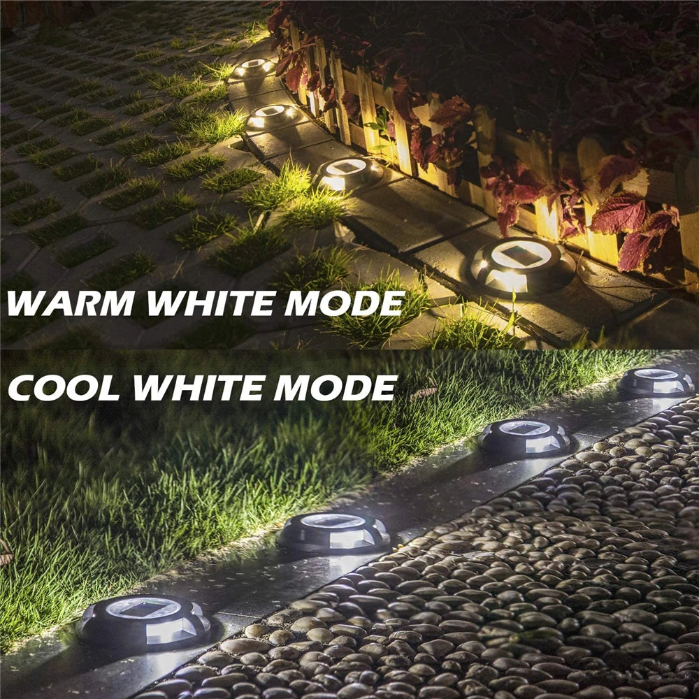Led Solar Ground Lights Garden Stair Deck Lights