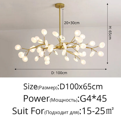 Modern Nordic gorgeous LED chandelier ceiling lamp