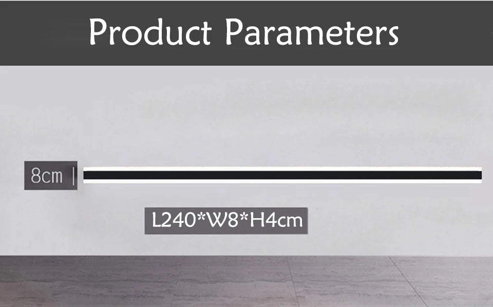 Modern Waterproof outdoor Long Strip LED wall lamp