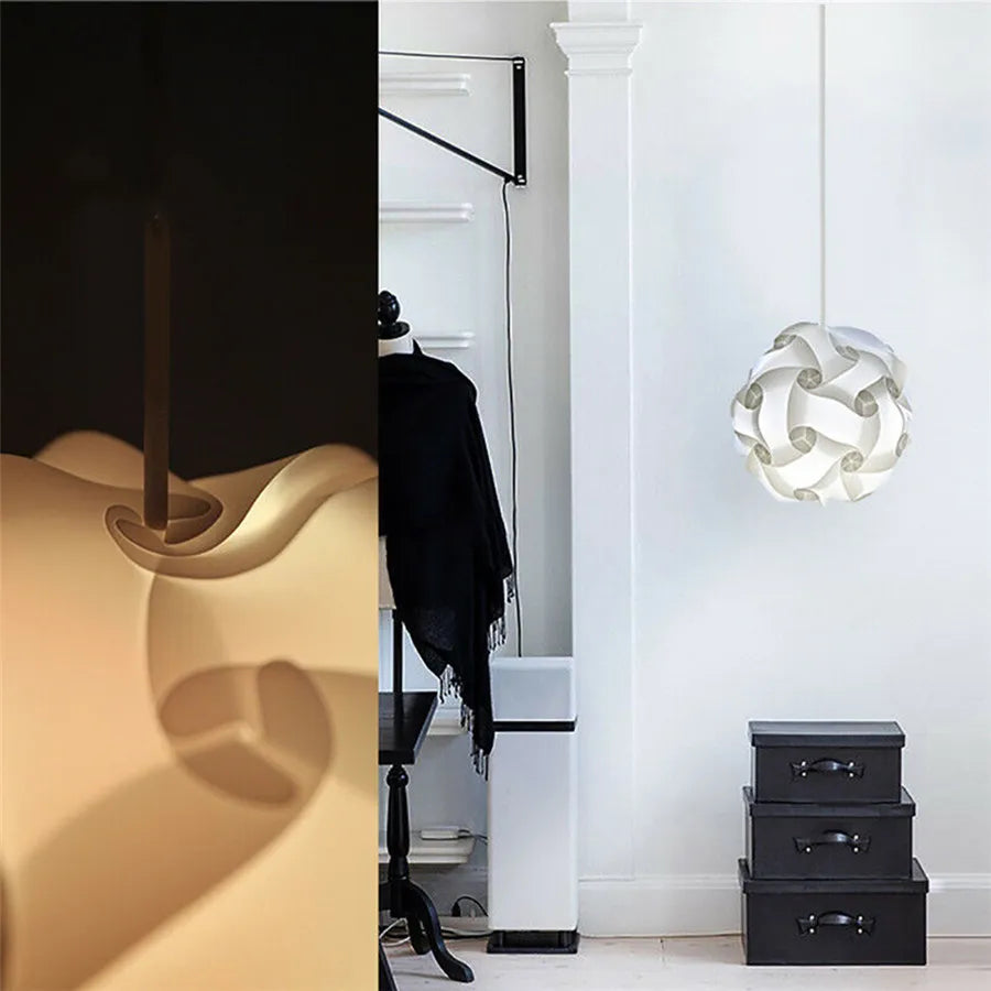 Modern Creative IQ DIY Puzzle Light Nordic Pendant Lamp Shade