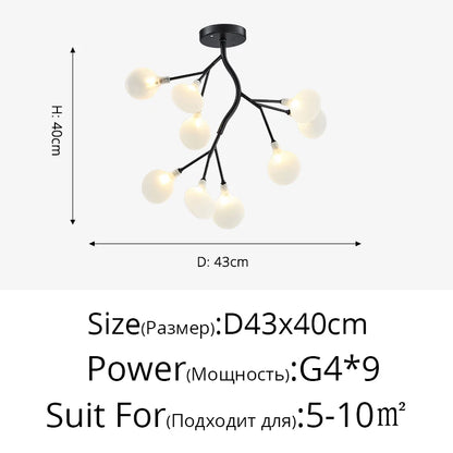 Modern Nordic gorgeous LED chandelier ceiling lamp