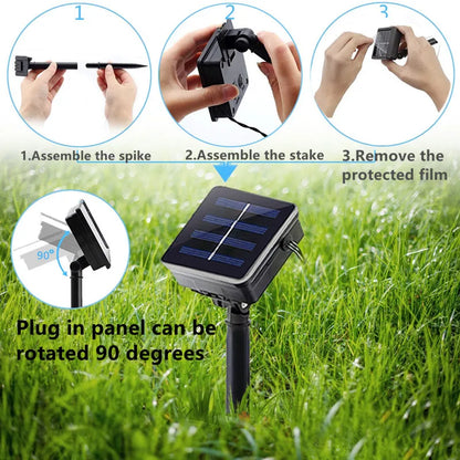 Solar Star String Lights Outdoor Waterproof LED Solar Powered Fairy Lights
