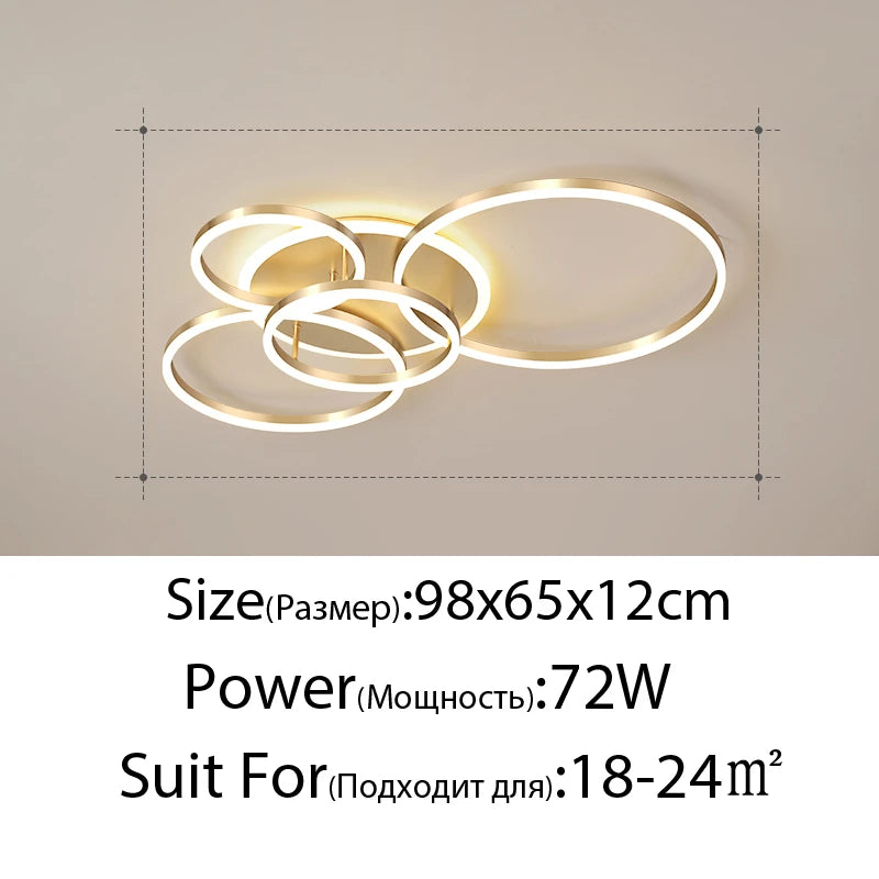 Modern Round Design Ceiling Lights  Circle Rings Lighting