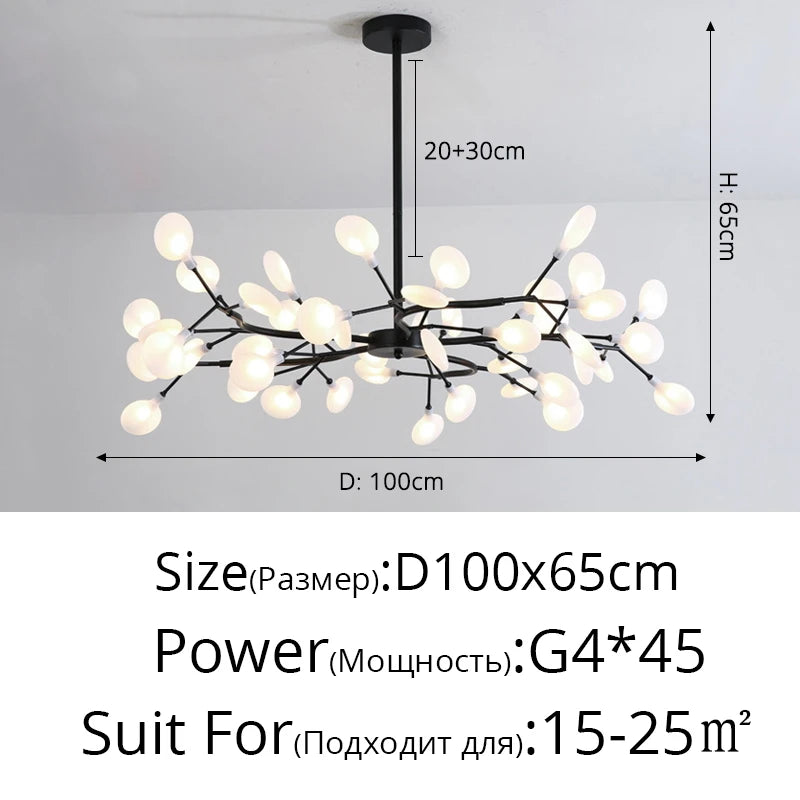 Modern Nordic gorgeous LED chandelier ceiling lamp