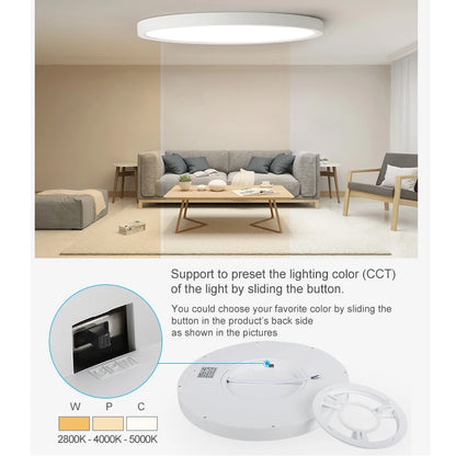 Modern LED Ceiling Light Wood Grain Golden One Light