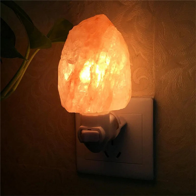 Natural Himalayan Wall Night Light LED Warm Crystal