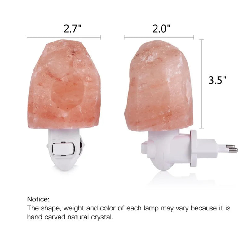 Natural Himalayan Wall Night Light LED Warm Crystal