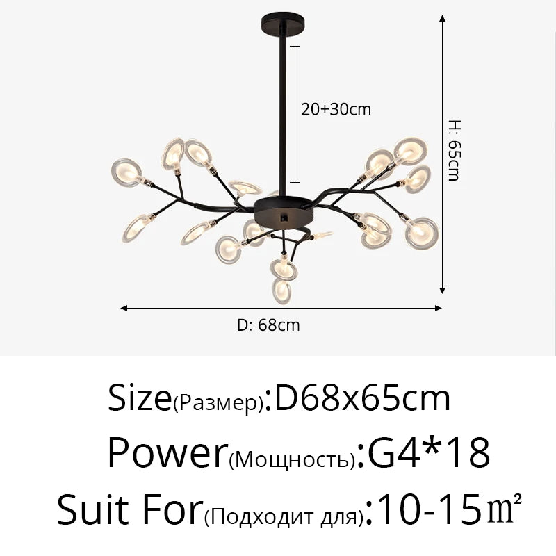 Modern Nordic gorgeous LED chandelier ceiling lamp