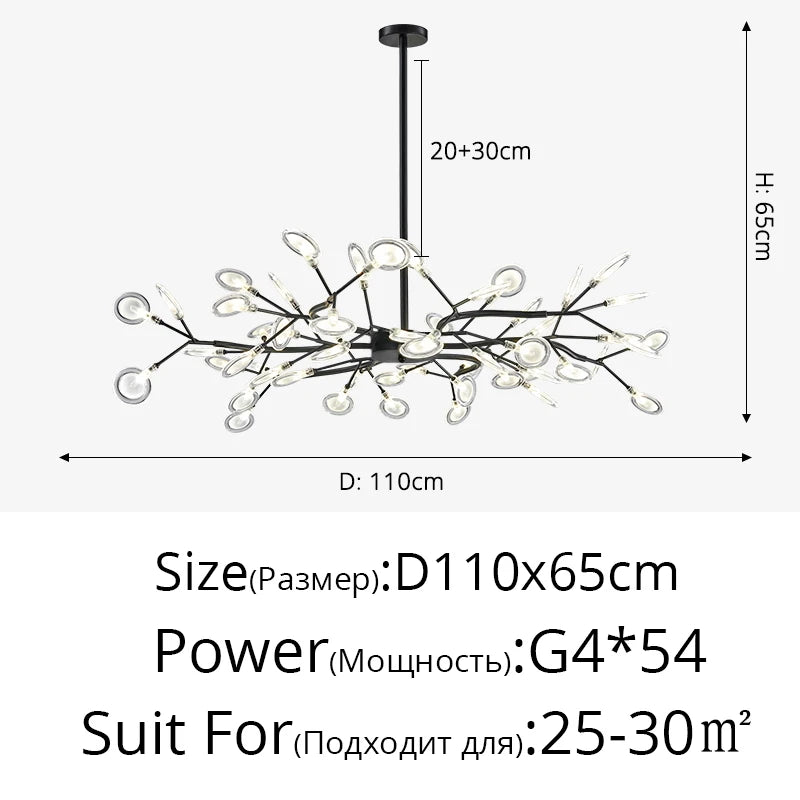 Modern Nordic gorgeous LED chandelier ceiling lamp
