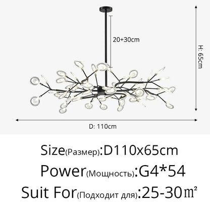 Modern Nordic gorgeous LED chandelier ceiling lamp