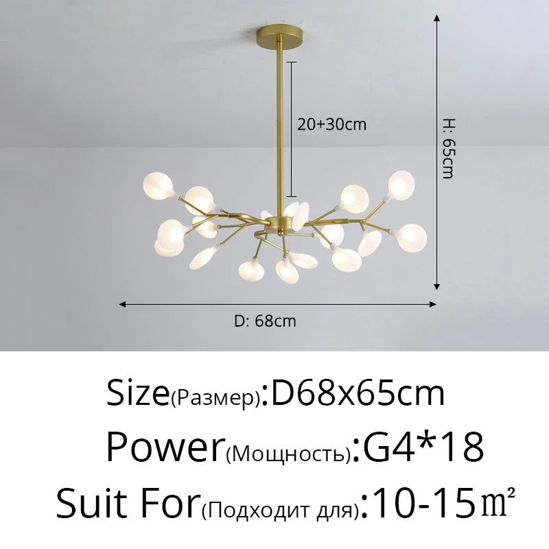 Modern Nordic gorgeous LED chandelier ceiling lamp
