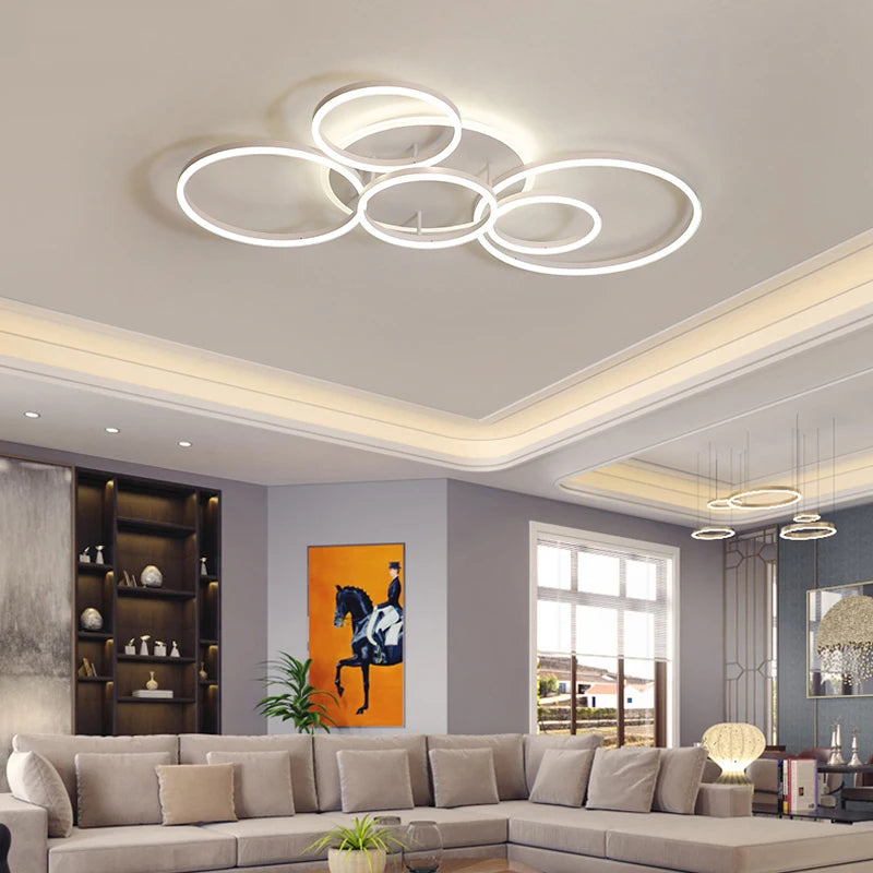 Modern Round Design Ceiling Lights  Circle Rings Lighting