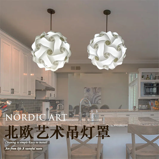 Modern Creative IQ DIY Puzzle Light Nordic Pendant Lamp Shade