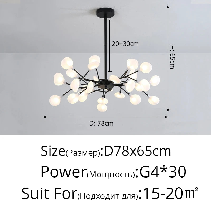 Modern Nordic gorgeous LED chandelier ceiling lamp