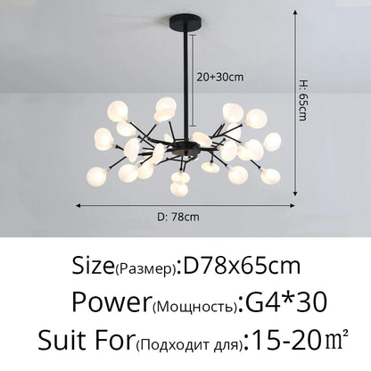 Modern Nordic gorgeous LED chandelier ceiling lamp