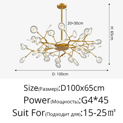 Modern Nordic gorgeous LED chandelier ceiling lamp