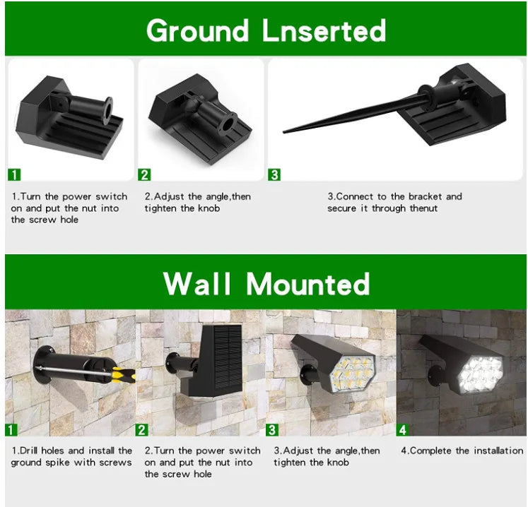 108 LED Outdoor Solar Lights Solar Spot Lights Landscape