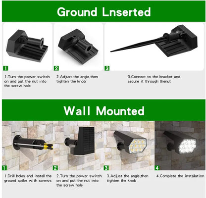 108 LED Outdoor Solar Lights Solar Spot Lights Landscape