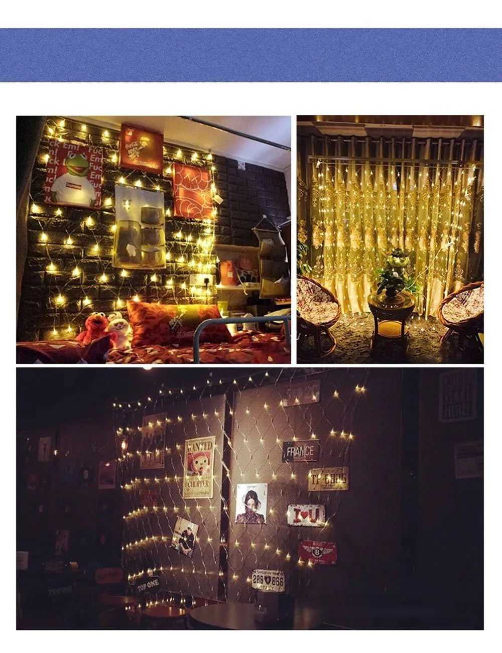 Christmas Garlands LED String Net Lights