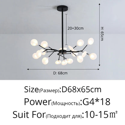 Modern Nordic gorgeous LED chandelier ceiling lamp