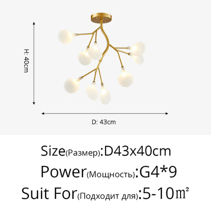 Modern Nordic gorgeous LED chandelier ceiling lamp