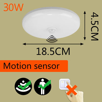 Led Ceiling Light Smart Human Motion Sensor Lamp