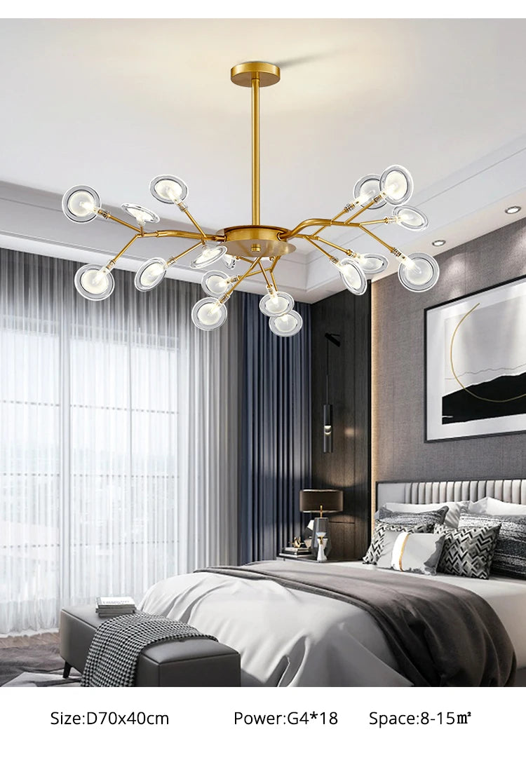 Modern Nordic gorgeous LED chandelier ceiling lamp