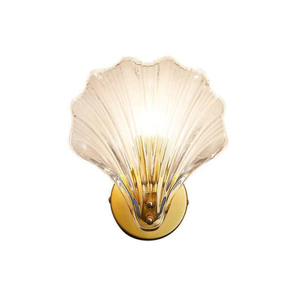 Simple Shell Glass Master Bedroom Italian Wall Lamp