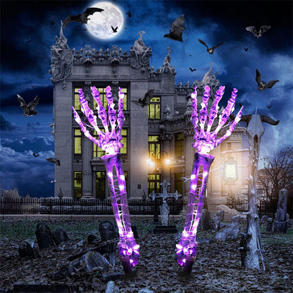 Halloween LED Light Up Skeleton Arm Hand Halloween Party Outdoor