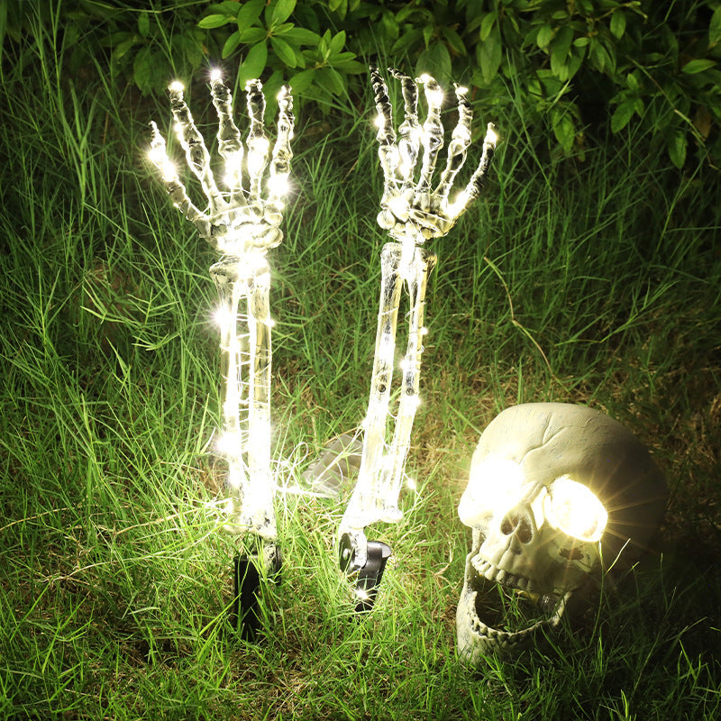 Halloween LED Light Up Skeleton Arm Hand Halloween Party Outdoor