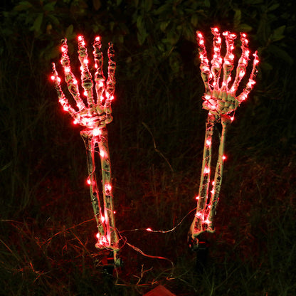 Halloween LED Light Up Skeleton Arm Hand Halloween Party Outdoor