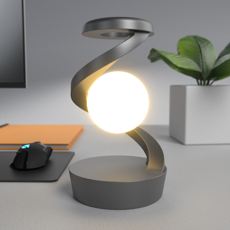 Rotating Moon Desk Lamp With Phone Wireless Charging Sensor