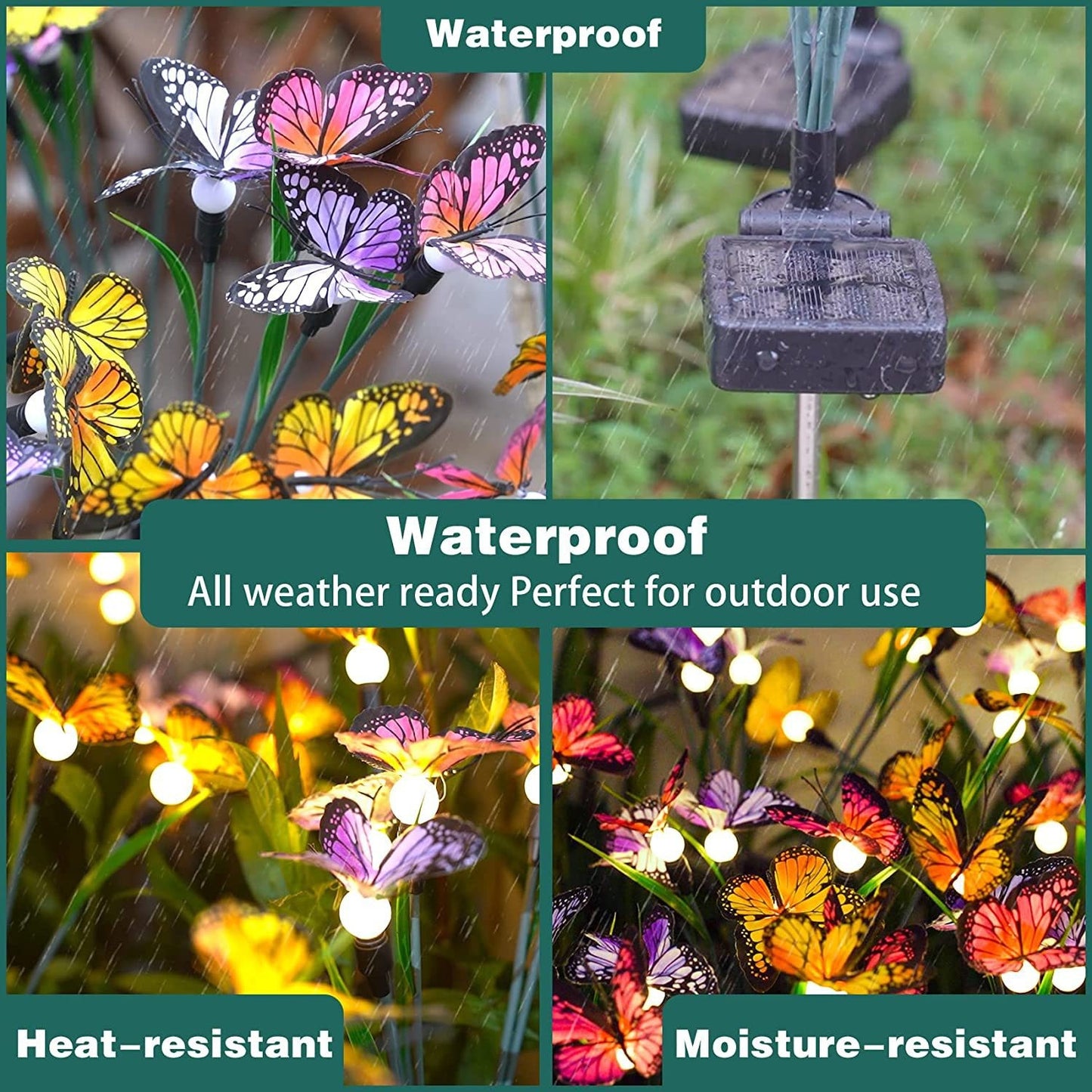 Solar Outdoor Garden Lawn Waterproof Atmosphere Butterfly Ground Lamp