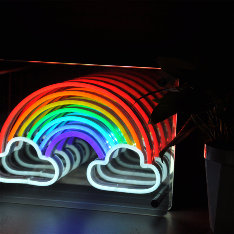 Colorful Multi-layer Mirror Atmosphere Night Light Usb Creative Neon Light