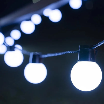 Outdoor Solar Lights White Bulbs String Lights For Garden