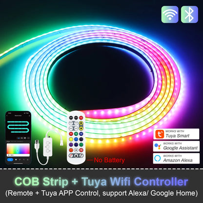 RGBIC COB LED Strip Addressable COB LED Strip