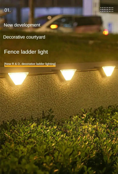Solar Lights for Outdoors Stair Lamps Warm White LED Step Light