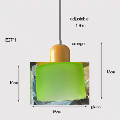 Nordic Modern Glass Bedroom Bedside Long Line Small Chandelier