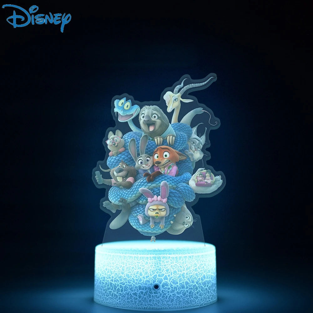 Disney Zootopia 3D night lights around
