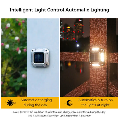 4PCS Solar Dock Lights 8LEDs Deck Driveway Light Outdoor