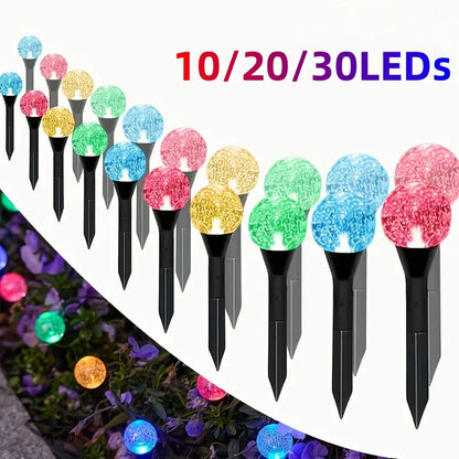 Leds Solar Garden Crystal Lights, Outdoor Lawn Lights
