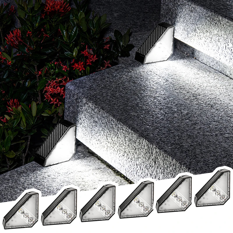 Solar-Powered Step Lights, Outdoor Stair Lights, Step Lights
