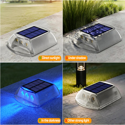 Solar Deck Lights Outdoor Warm White Driveway Lights