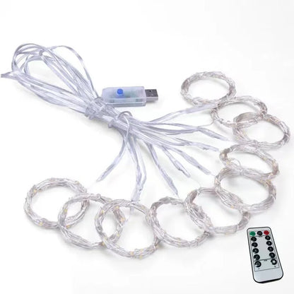 6x3M LED Curtain Icicle String Lights Christmas Fairy Lights