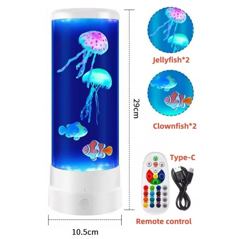 Jellyfish Lamp with 16 Color and Remote Control