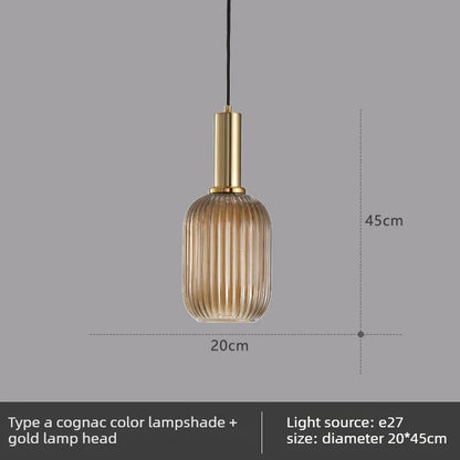 Simple Retro Single Head Ceiling Chandelier Creative  Light