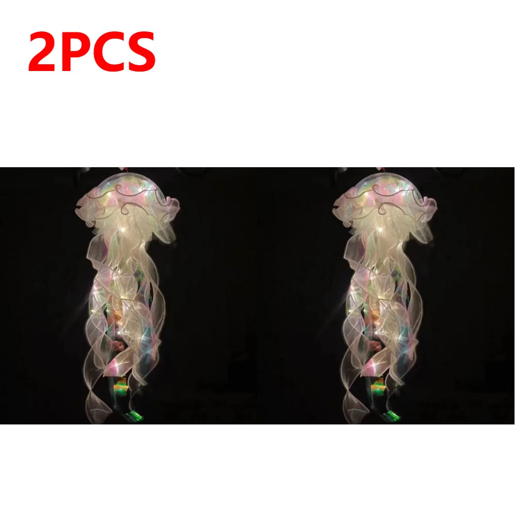 DIY Jellyfish Bedroom Light Lamp Hanging Ceiling Lanter
