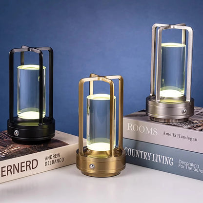 Table lamp LED crystal desk lamp Plastic touch night light