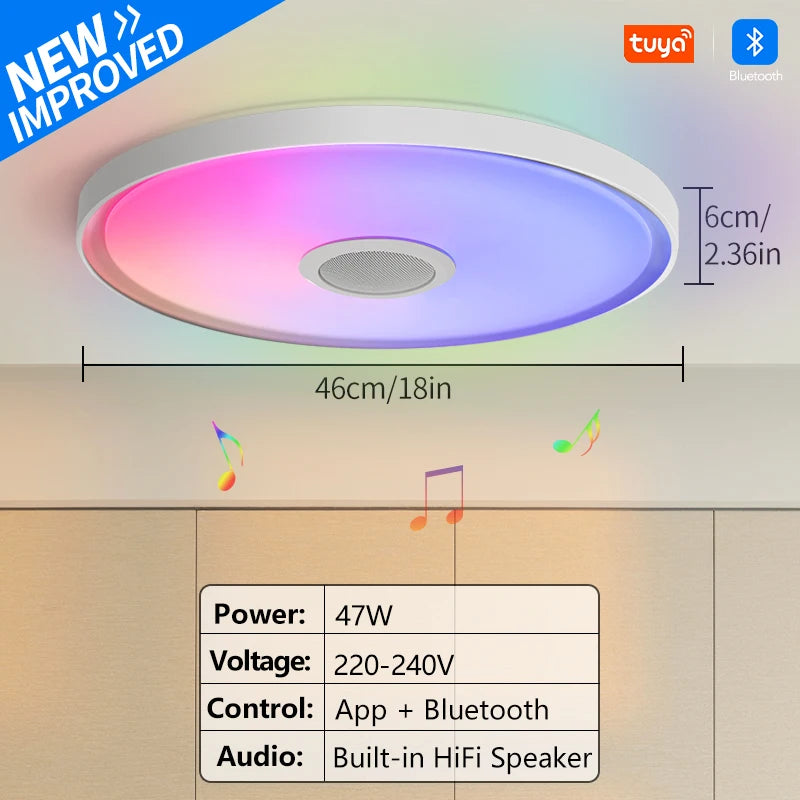 LED Smart Ceiling Lamps RGB APP Remote Control Home Lighting